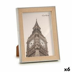 Gift Decor Okvir za fotografije 15,6 x 2 x 20,7 cm Srebrna Rjava Plastika Steklo (6 kosov)