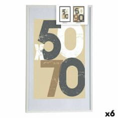 Gift Decor Okvir za fotografije 62,5 x 2,5 x 92,5 cm Bela Plastika Les MDF (6 kosov)