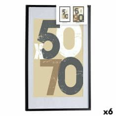 Gift Decor Okvir za fotografije 62,5 x 2,5 x 92,5 cm Črna Plastika Les MDF (6 kosov)