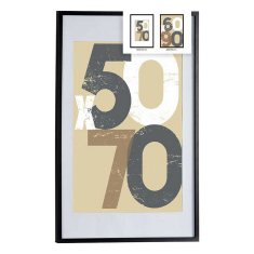 Gift Decor Okvir za fotografije 62,5 x 2,5 x 92,5 cm Črna Plastika Les MDF (6 kosov)