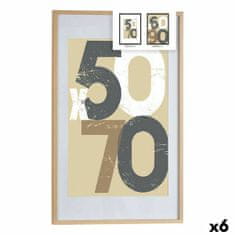 Gift Decor Okvir za fotografije 62,5 x 2,5 x 92,5 cm Naraven Plastika Les MDF (6 kosov)