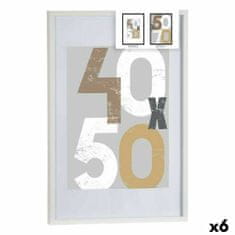 Gift Decor Okvir za fotografije 52,5 x 2,5 x 72,5 cm Bela Plastika Les MDF (6 kosov)