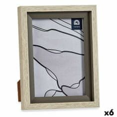 Gift Decor Okvir za fotografije 17 x 2 x 21,8 cm Kristal Siva Bež Plastika (6 kosov)