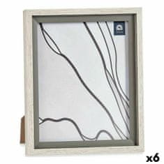 Gift Decor Okvir za fotografije 24 x 2 x 29 cm Kristal Siva Les Rjava Plastika (6 kosov)