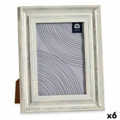 Gift Decor Okvir za fotografije 19 x 2 x 24 cm Kristal Srebrna Les Rjava Plastika (6 kosov)