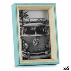 Gift Decor Okvir za fotografije 3 x 17 x 12 cm Kristal Modra Bela Les MDF (6 kosov)