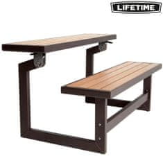 LIFETIME Klop z Naslonjalom Lifetime Table Rjava Convertible