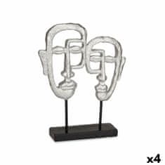 Gift Decor Okrasna Figura Obraz Srebrna 27 x 32,5 x 10,5 cm (4 kosov)