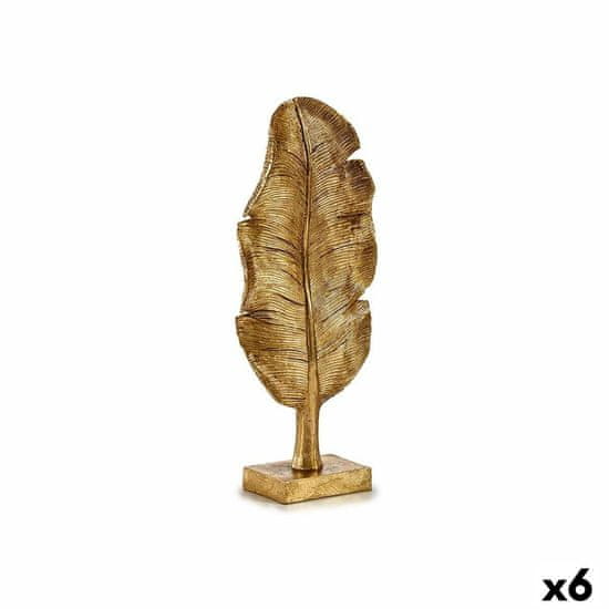 Gift Decor Okrasna Figura Rastlinski list Zlat 8 x 43,5 x 17 cm (6 kosov)