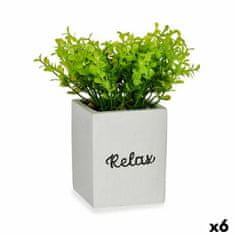 IBERGARDEN	 Dekorativna rastlina Listi Small Plastika Cement 13 x 18 x 13 cm (6 kosov)