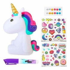 Canal Toys Svetleči samorog DIY Unicorn Canal Toys OFG 106 Bela Aluminij Plastika