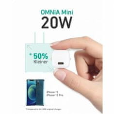 Aukey Stenski Polnilec Aukey Omnia Mini Bela 20 W