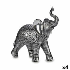 Gift Decor Okrasna Figura Slon Srebrna 27,5 x 27 x 11 cm (4 kosov)