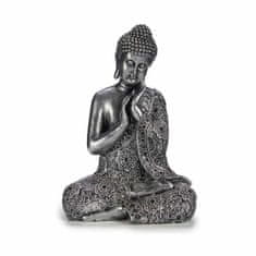 Gift Decor Okrasna Figura Buda Sede Srebrna 22 x 33 x 18 cm (4 kosov)