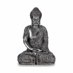 Gift Decor Okrasna Figura Buda Sede Srebrna 17 x 32,5 x 22 cm (4 kosov)