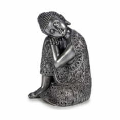 Gift Decor Okrasna Figura Buda Sede Srebrna 20 x 30 x 20 cm (4 kosov)