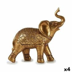 Gift Decor Okrasna Figura Slon Zlat 27,5 x 27 x 11 cm (4 kosov)