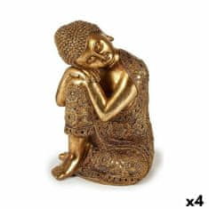 Gift Decor Okrasna Figura Buda Sede Zlat 20 x 30 x 20 cm (4 kosov)