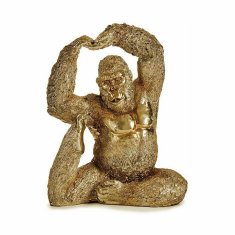 Gift Decor Okrasna Figura Yoga Gorila Zlat 14 x 30 x 25,5 cm (3 kosov)