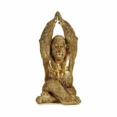 Gift Decor Okrasna Figura Yoga Gorila Zlat 17 x 36 x 19,5 cm (4 kosov)