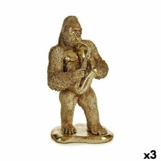 Gift Decor Okrasna Figura Gorila Saksofon Zlat 18,5 x 38,8 x 22 cm (3 kosov)