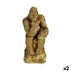 Gift Decor Okrasna Figura Gorila Zlat 20,5 x 47 x 23,5 cm (2 kosov)