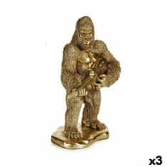 Gift Decor Okrasna Figura Gorila Kitara Zlat 16 x 39 x 27 cm (3 kosov)