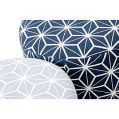 DKD Home Decor Naslon za Noge DKD Home Decor 31 x 31 x 33 cm Modra Nebesno modra Bor Geometrijska Sredozemsko (2 kosov)