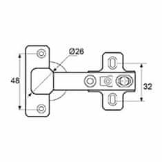 Edm Šarnir EDM BC01 26 mm Jeklo