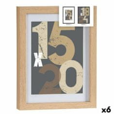 Gift Decor Nástenný rámik na fotky Naraven Steklo Les MDF 20,5 x 2,5 x 26,5 cm (6 kosov)