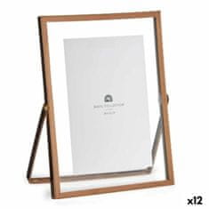 Gift Decor Okvir za fotografije Baker Kovina Steklo Plastika 15,5 x 1 x 20,7 cm (12 kosov)