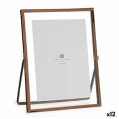 Gift Decor Okvir za fotografije Baker Kovina Steklo Plastika 18,5 x 1 x 23 cm (12 kosov)