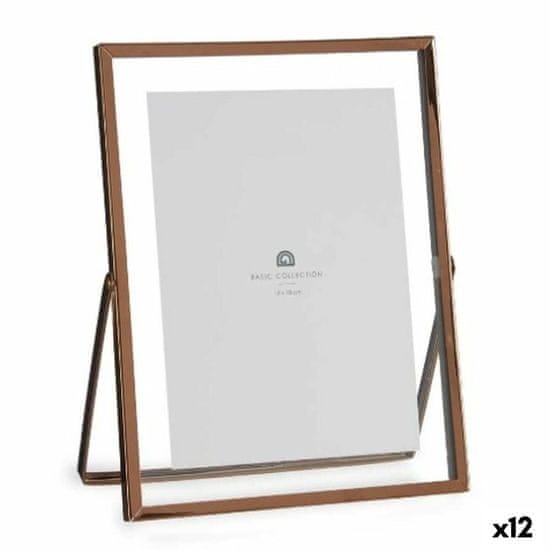 Gift Decor Okvir za fotografije Baker Kovina Steklo Plastika 18,5 x 1 x 23 cm (12 kosov)