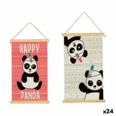 Gift Decor Dekoracija za steno Medved panda 1 x 54 x 33 cm (24 kosov)