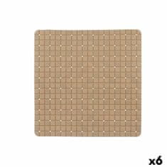 Berilo Nedrseča podloga za tuš Slike Bež PVC 50,3 x 50,3 x 0,7 cm (6 kosov)