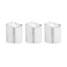 Gift Decor Set Sveč LED Srebrna 3,7 x 3,7 x 5 cm (12 kosov)