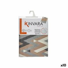 Kinvara Namizni Prt Platno Proti madežem Črte 140 x 180 cm Bež (10 kosov)