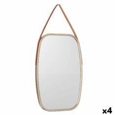 Gift Decor Stensko ogledalo Rjava champagne Kristal Poliskin 43 x 65 x 3 cm (4 kosov)