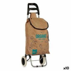 Kinvara Nakupovalni voziček Organic Rjava 3,3 L 36 x 95 x 35 cm (10 kosov)