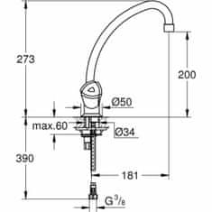 Grohe Dvoročajna pipa Grohe 31072000