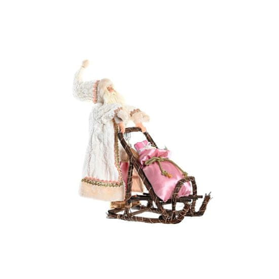 DKD Home Decor Okrasna Figura DKD Home Decor Božiček Vianoce Siva Roza Les 42 x 22 x 50 cm