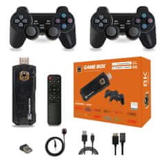 Smart Plus Game TV Stick Video igralne konzole Brezžični krmilnik Gamepad Best Hd Arcade Retro X8 Android 10 iger Dual OS 2.4G 4K 64GB Ps1