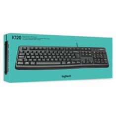 Logitech Tipkovnica Logitech Keyboard K120 for Business Črna QWERTY