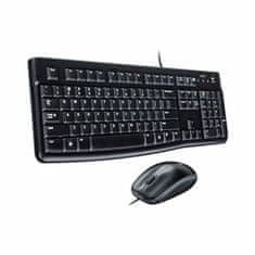 Logitech Tipkovnica in Optična Miška Logitech Desktop MK120 Črna QWERTY Qwerty UK