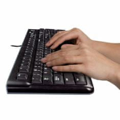 Logitech Tipkovnica in Optična Miška Logitech Desktop MK120 Črna QWERTY Qwerty UK