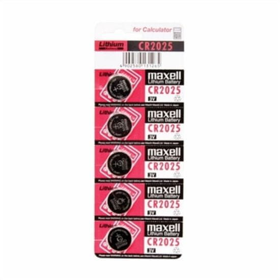 Maxell Litij Gumb Baterije Maxell CR2025 3V 3 V CR2025 (5 kosov) (5pcs)