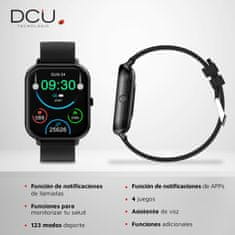 DCU Tecnologic Pametna Ura DCU CURVED GLASS PRO 1,83" Črna