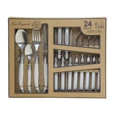 Lou Laguiole Set Pogrinjkov Lou Laguiole Rustic 24 Kosi Dvobarvna Kovina