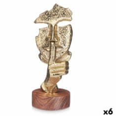 Gift Decor Okrasna Figura Obraz Zlat Les Kovina 12 x 29 x 11 cm