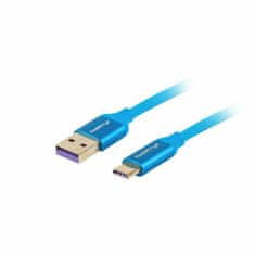 Lanberg Kabel USB A v USB-C Lanberg CA-USBO-21CU-0010-BL Modra 1 m (1 kosov) ( 1m)